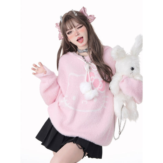 Sweet Girl Style Hello Kitty Pullover Sweater