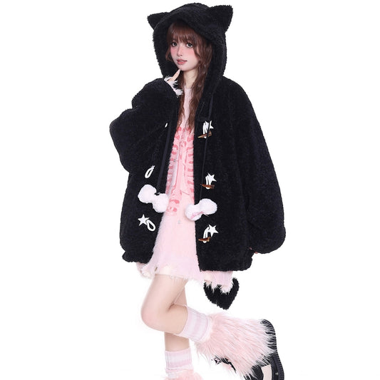Sweet Girly Style Cat Ear Hooded Coat