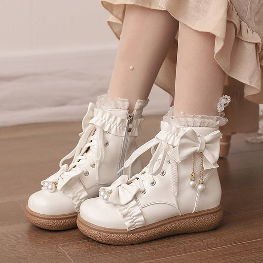 Sweet Girly Style Plush Lolita Boots