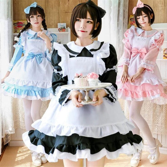 Kawaii Sweet Lolita Maid Bow Dress Set
