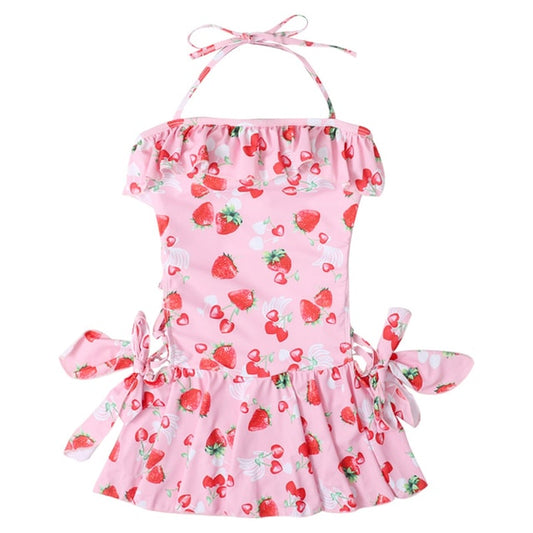 Ruffled Strawberry Swimsuit