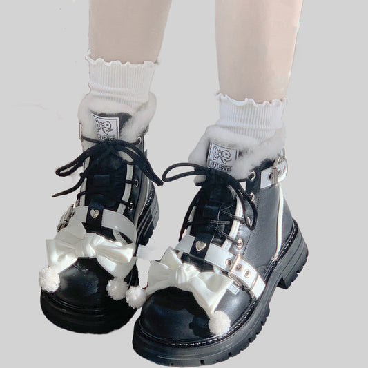 Sweet Lolita Style Plush Winter Snow Boots