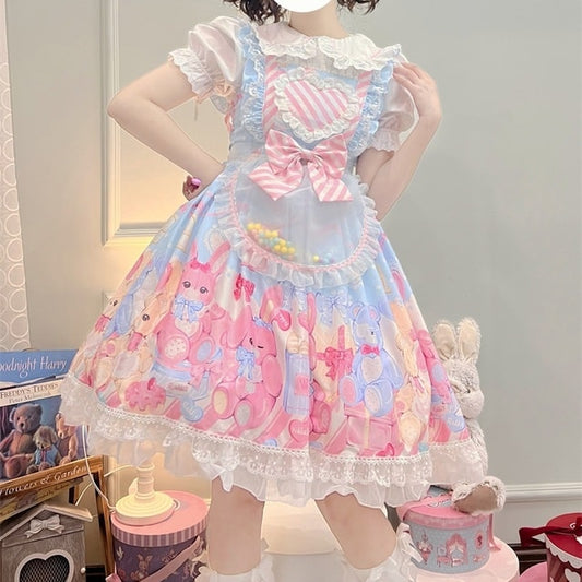 Kawaii Sweet Square Collar Lolita Jsk Dress