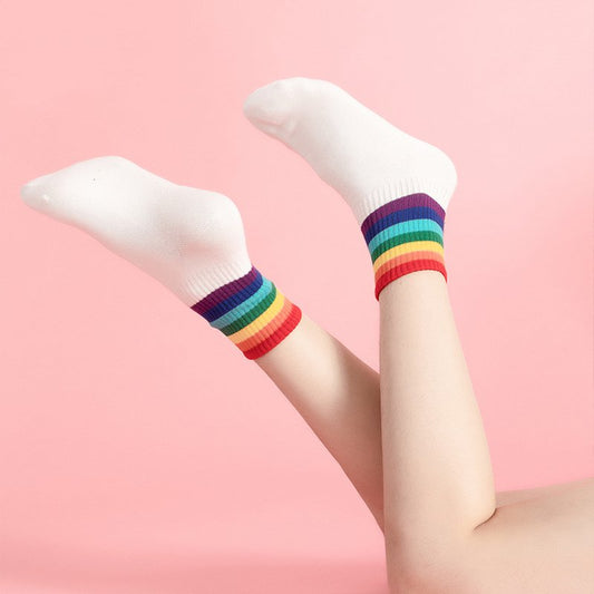 Sweet Rainbow Stripe Socks