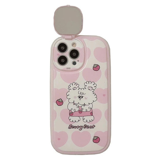 Kawaii Cute Curly Hair Bear iPhone Case
