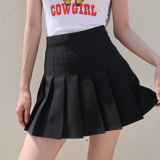 Kawaii White Pleated Skirt