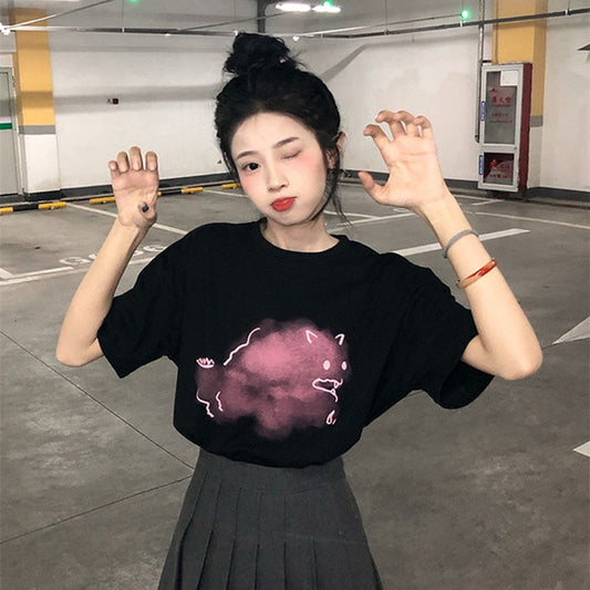 Kawaii Korean Style All-match Loose T-shirt