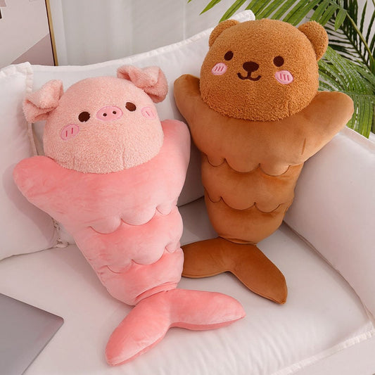 Japanese Taiyaki Fish-Shaped Bunny Pig Bear Plush Toys