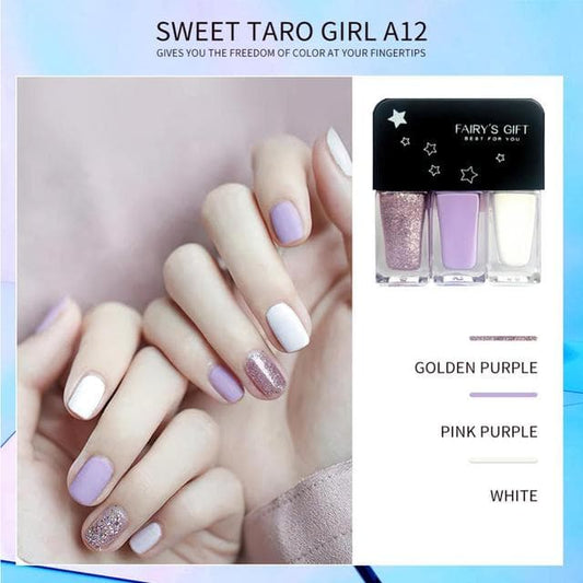 Kawaii Nails - Cute Tri-color Glitter Nail Polish