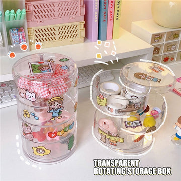 Ins Transparent Rotating Storage Box