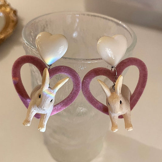 Velvet Cute Bunny Earrings