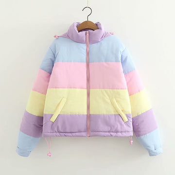 Kawaii Candy Colored Down Jacket