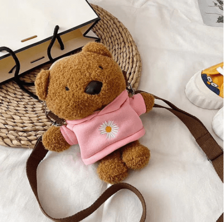 Kawaii Cartoon Bear Plush Shoulder Bag