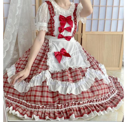 Kawaii Sweet Lolita Dress Polyester Sleeveless Sweet Dress Lolita Jsk Dress