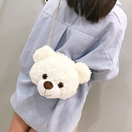 Kawaii Cute Plush Bear Crossbody Bag