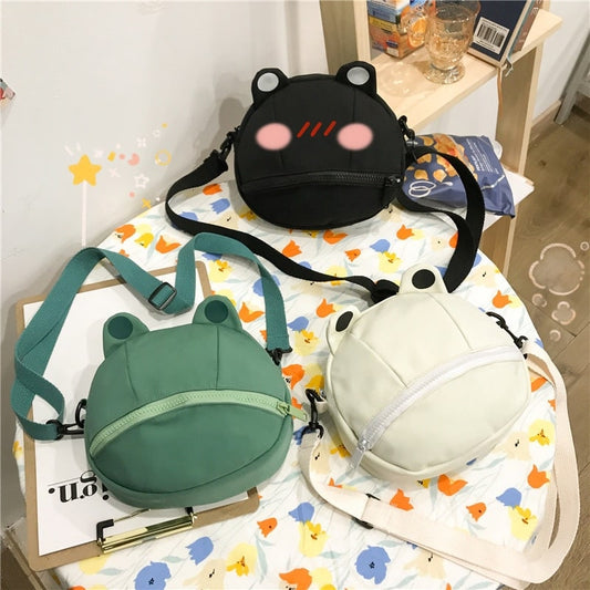 Kawaii Frog Small Round Bag