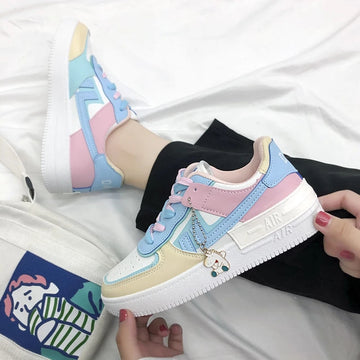 Kawaii Pastel Aesthetic Platform Trainers