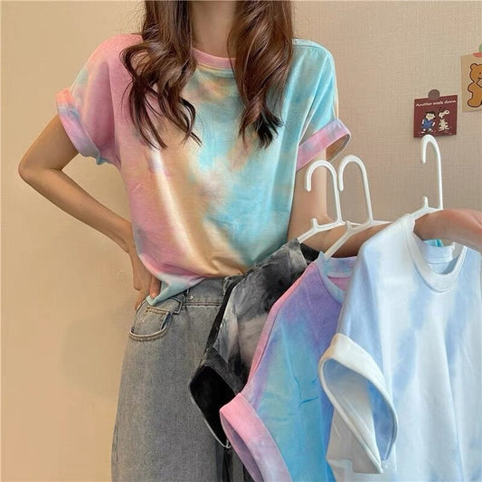 Sweet Tie Dye Loose T-shirts