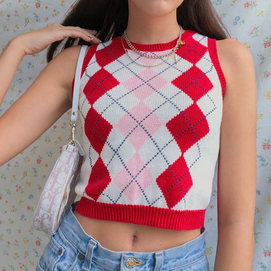 Strawberry Knit Vest