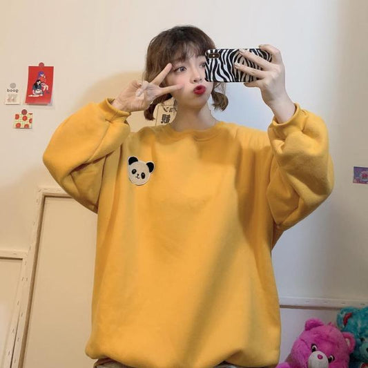 Cute Panda Loose Sweatshirt