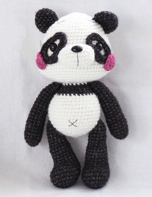 Handmade Knitted Panda Doll