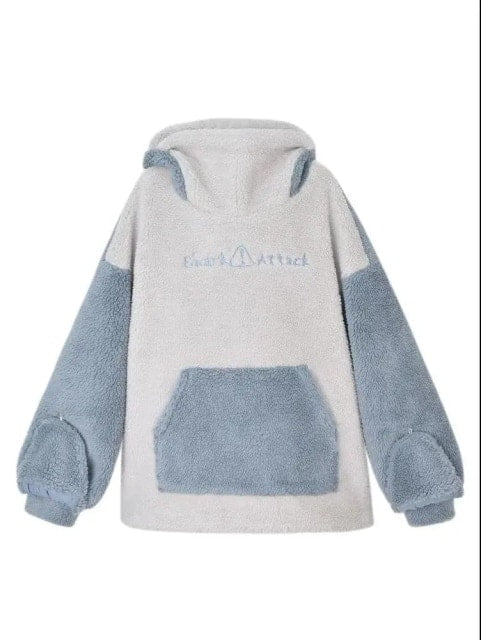 Kawaii Shark Zipper Hoodie