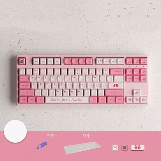 Kawaii Pink Aesthetic Sailor Moon Mechanical Keyboard